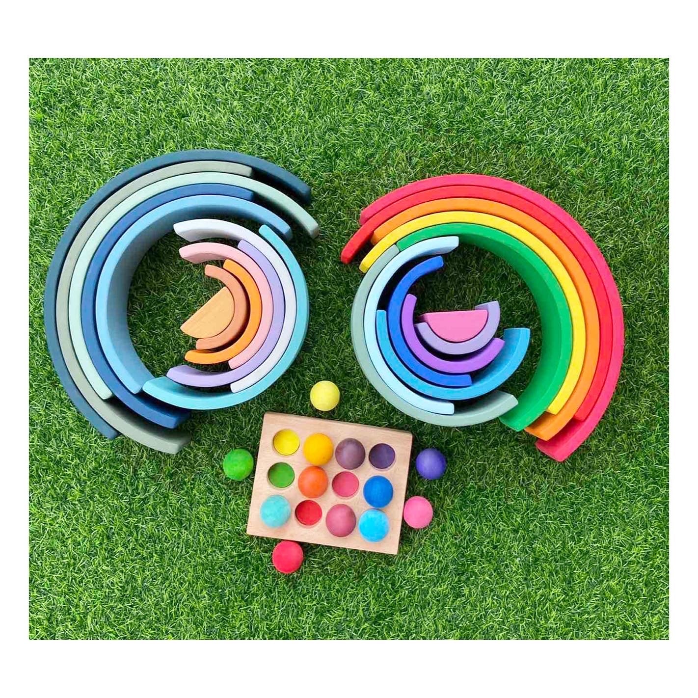 Rainbow Balls + Tray